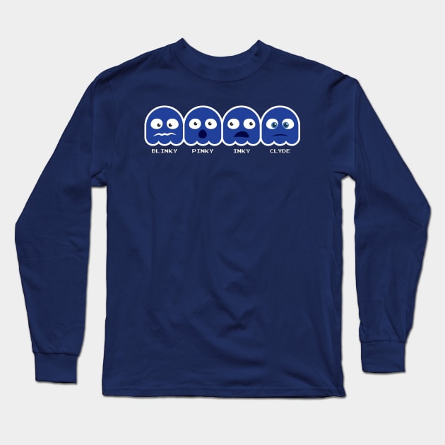 Pacman Ghosts Long Sleeve T-Shirt by Ryan